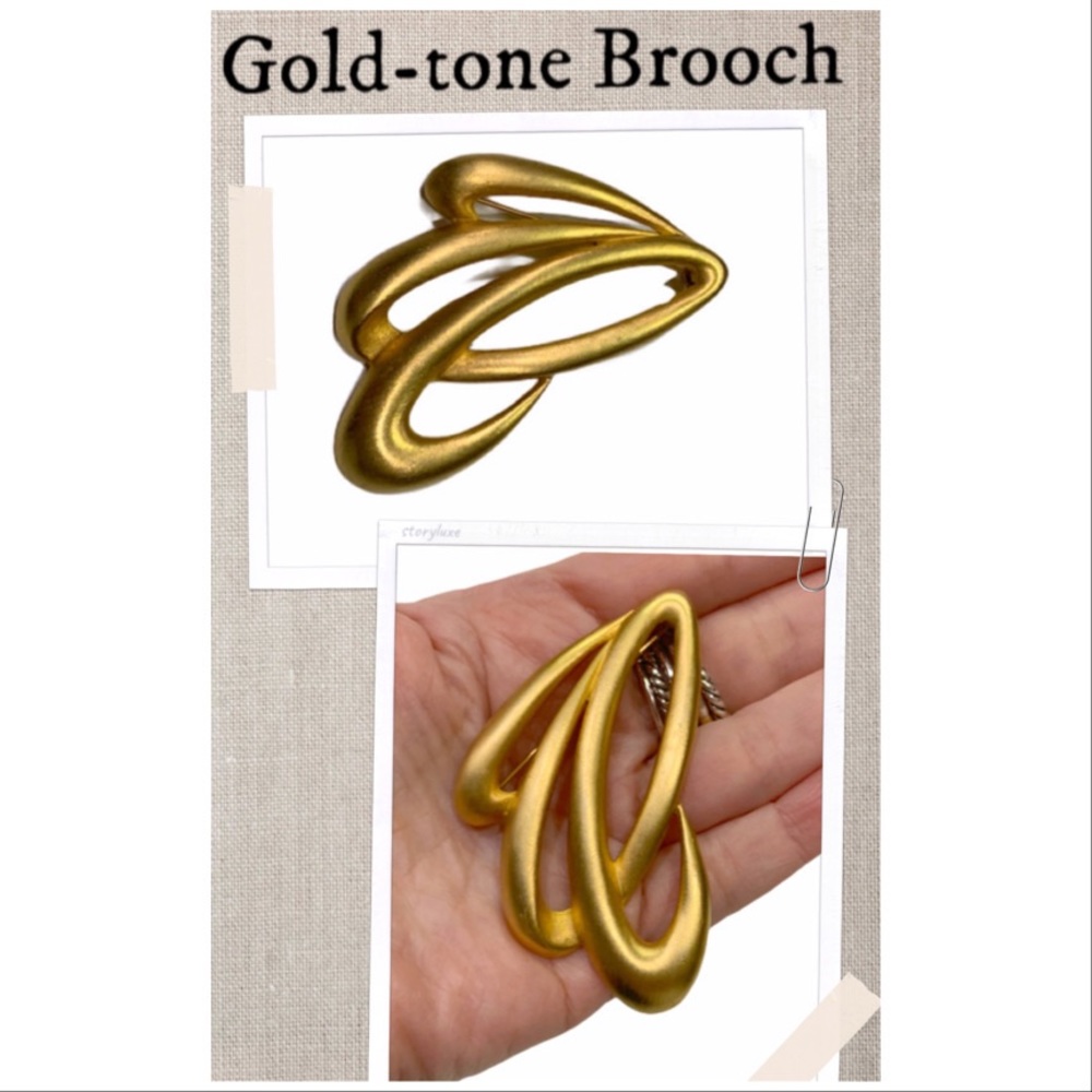 Vintage Brooch Collectible Mate Gold-tone Coiled Brooch